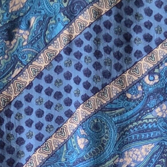 ๐Norton McNaughton Colorful Blue Paisley Tie-Back Sleeveless Maxi Dress - Picture 8 of 8